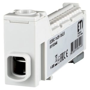Блок розподільчий EDBC-1x25-13x2,5 (63A, 1000V AC/1500V DC, IN: 1x25, OUT: 13x2,5;  сірий)