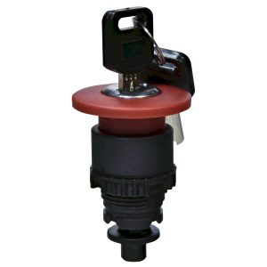 Кнопка-модуль грибок NSE-PBM-R-K (червона, з ключем)