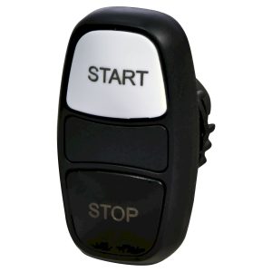 Кнопка-модуль здвоєна NSE-PB2/WC-STSP ("START/STOP", чорна/біла)