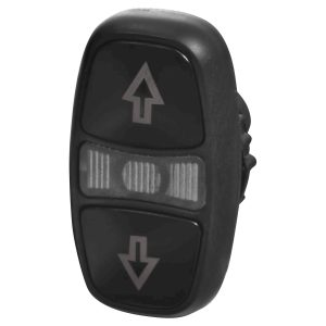 Кнопка-модуль здвоєна з підсв. NSE-PB2I/CC-FR ("^/v", чорна)