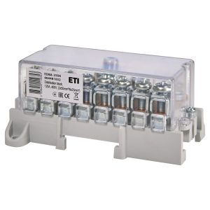 Блок розподільчий EDBA-250A (250А, 400В, 1х120мм.кв./1х50мм.кв.+8х25мм.кв.)