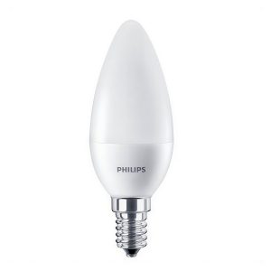 Лампа светодиодная (LED) свеча 5W 2700K 220-240V 470Lm CorePro candle ND B35 FR (2 года) "PHILIPS" (E)