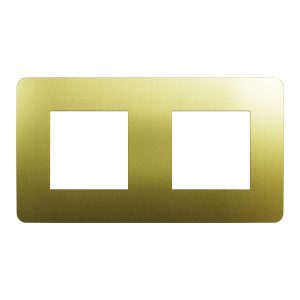 Рамка 2-постова Матове золото/беж