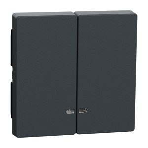 Панель вимикача 2-клавішна з віконцем для індикації, антрацит "System M"