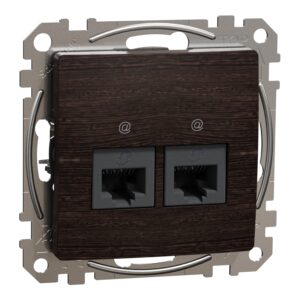 Розетка 2-а комп. внутр. 2 х RJ45 кат. 5е UTP "Sedna Elements" Венге(знято з в-ва)