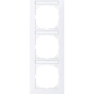 Рамка 3-постова під монтаж вертикальна M-Pure SysM активний білий глянцевий