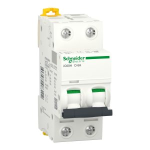 Автоматичний вимикач 2-п. IC60H 6A D (10кА) SCHNEIDER ELECTRIC (C3)