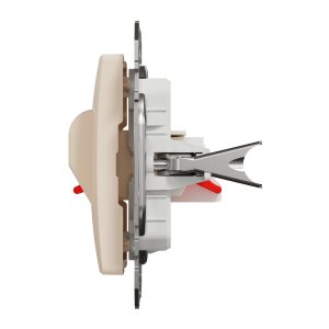 Розетка 1-а аудіо внутрішня гвинтові клеми "Sedna Design" Бежевий