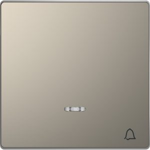 Клавіша вимикача 1-клавішного світлодіодного дзвінкового "D-Life" нікель