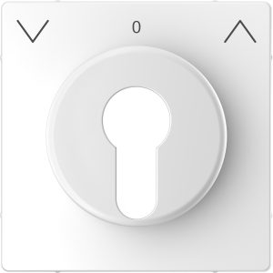 Накладка вимикача жалюзі з замком циліндричного типу, SysD білий лотос