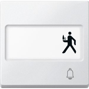 Накладка 1-клавішного вимикача з підсвіткою та написом "Дзв" SysM прозоро-білий, підрамник