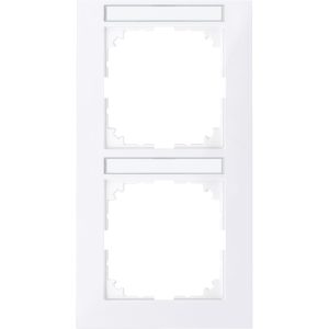 Рамка 2-постова під монтаж вертикальна M-Pure SysM активний білий глянцевий