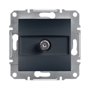 Розетка SAT кінцева внутрішня, "ASFORA Schneider" антрацит (C3)