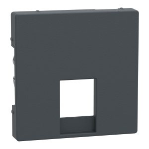 Накладка телеком розетки rj12, антрацит латунь