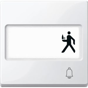 Накладка 1-клавішного вимикача з підсвіткою та написом"Дзв" SysM прозоро-білий, глянцева