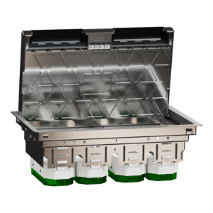 Підлоговий лючок, металевий,12 модулів (XL), Unica System+