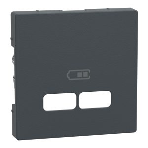 Накладка для usb 2,1a антрацит. sys m