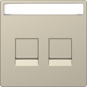 Панель опорної плати 2-а для модульних роз'ємів зі шторками і полірованим написом "D-Life" сахара (MTN4564-6033) (C