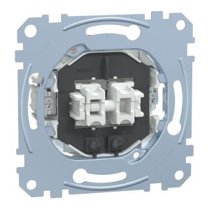 Механізм вимикача 2-клавішного внутрішнього з підсвічуванням 16А "Merten"