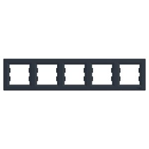 Рамка 5-ти кратна "ASFORA" антрацит (C1)