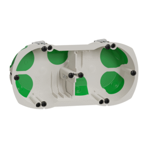 Коробка установча 67х40 подвійна IP20 внутрішня пластикова, для гіпсокартону C3)