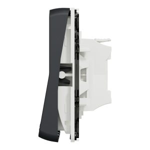 Кнопка 2-модулі. внутрішня. IP55 "MUREVA S" чорна (10А) (C3)