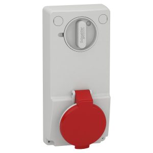 Розетка з вимикачем і блокуванням 16а 3р+n+е ip44 415в (C3)