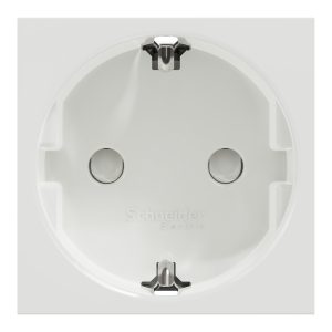 Розетка з заземленням з шторками 16а гвинтовий затиск біла (C3)