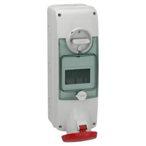 Розетка з вимикачем і блокуванням din 63а 3р+n+е ip65 415в (C3)