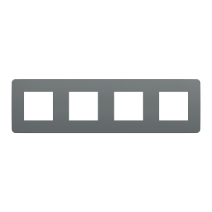 Рамка 4-х кратна "Studio Color" Димчато-сірий/білий (C3)