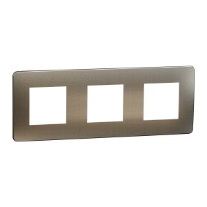 Рамка 3-постова. Матова бронза/беж