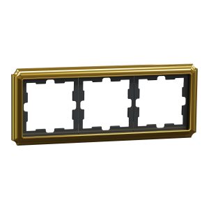 Рамка 3-х постова D-Atique, золото 24к