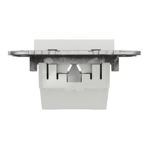 Розетка з заземленням без шторок, 16а гвинтові затискачі, біла (C3)