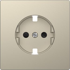 Панель механізму розетки з заземленням внутрішня зі шторками "D-Life" сахара (C2)