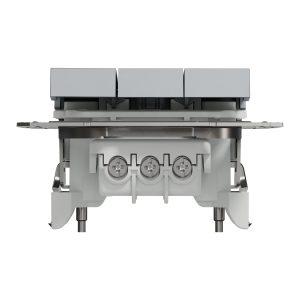 Вимикач 3-клавішний. внутрішній. "ASFORA Schneider" сталь (C3)