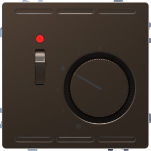 Регулятор температури в приміщенні з перемикачем та центральною платою 230В, "D-Life" мокко