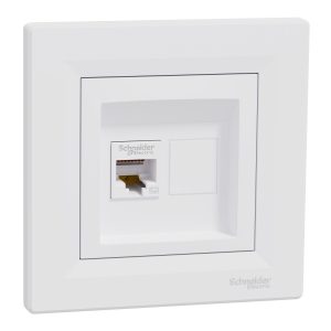 Розетка комп’ютерна RJ-45, внутрішня, "ASFORA" бiла (C1)