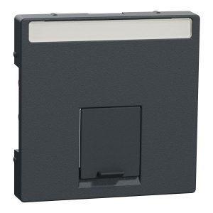 Накладка пилозахисна штекерна та підпружинена 1хRJ45 SysM aнтрацит