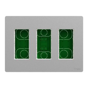 Блок unica system + прихованого встановлення. 3х2 алюміній  (C3)