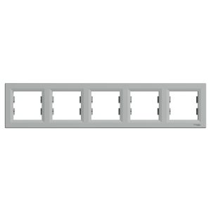 Рамка 5-ти кратна "ASFORA" алюміній (C1)