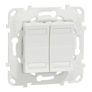 Кнопка 2-клавішна. 2-модулі. KNX "UNICA NEW" біла (C3)