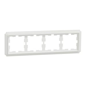 Рамка 4-х постова D-Atique, білий лотус