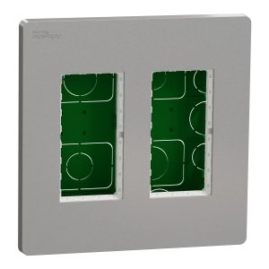 Блок unica system + прихованого встановлення 2х2 алюміній  (C3)