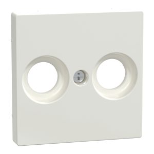 Панель розетки 2-а антибактеріальними отворами, полірована біла "System M"