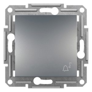 Кнопка 2-модулі. з символом "Дзвоник" "ASFORA" сталь (C3)