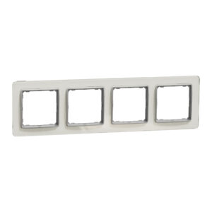 Рамка 4-х кратна "Sedna Elements" Біле скло