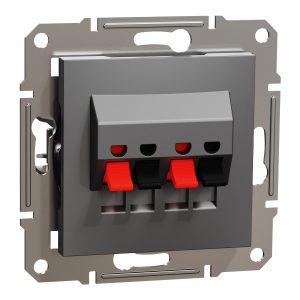 Розетка аудіо внутрішня "ASFORA" антрацит (C2)