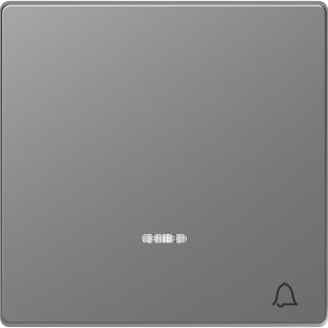 Клавіша вимикача 1-клавішного світлодіодного дзвінкового "D-Life" сталь