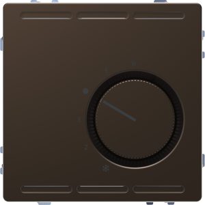 Регулятор температури в приміщенні з перемикачем контактним на два напрямки та центральною платою 24В, "D-Life" мокко