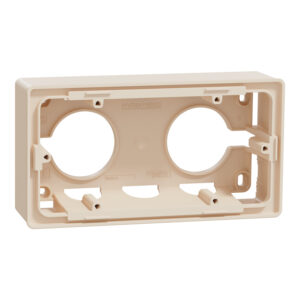 Коробка для зовнішнього монтажу 2-а "Studio" слонова кістка
